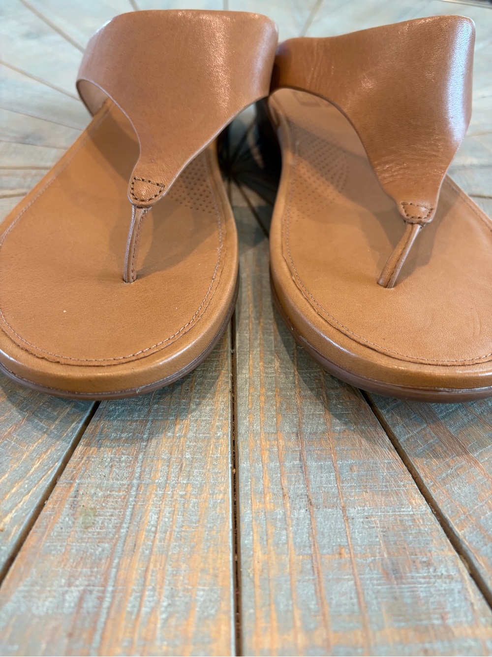NWOT!! FitFlop Lulu Leather Toe-Thong Sandals - Size 10 - Picture 3 of 11